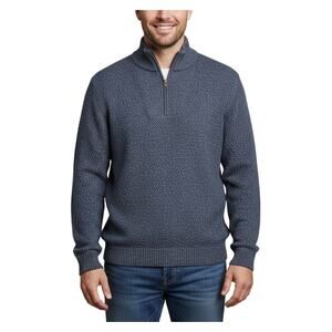 Alesbury 1/4 Zip Pullover Sweater Navy Blue Men Size Medium NWT